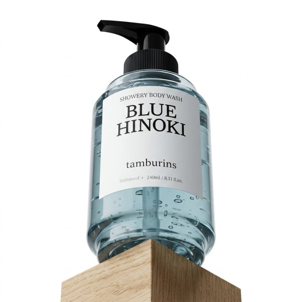 tamburins BLUE HINOKI ボディウォッシュ＆ローション Qoo10] タンバリンズ シャワーボディウォッシュブルーヒノキ,